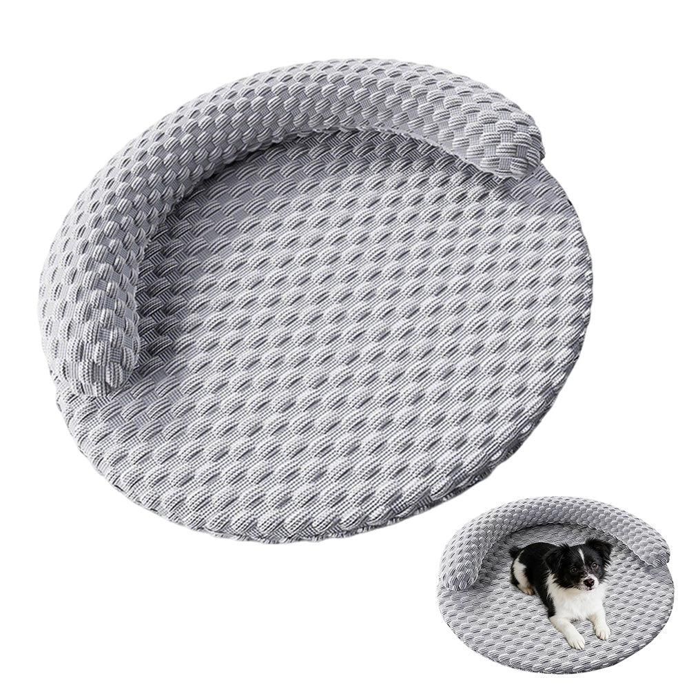Washable Cooling Pet Bed with Removable Cover for Dogs & Cats - Dark Gray - S
