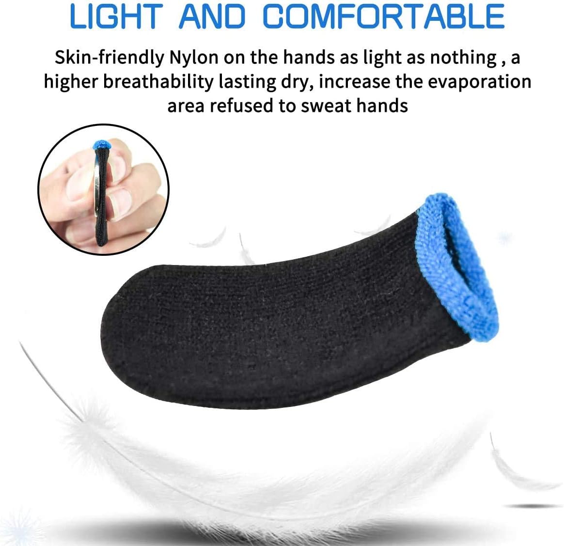 PUBG Mobile Finger Sleeves for Mobile Gaming | Pack of 10 | Thumb Sleeves for Mobile Gaming | PUBG COD Fortnite | Anti Sweat Anti Dryness Breathable | Finger — image 6