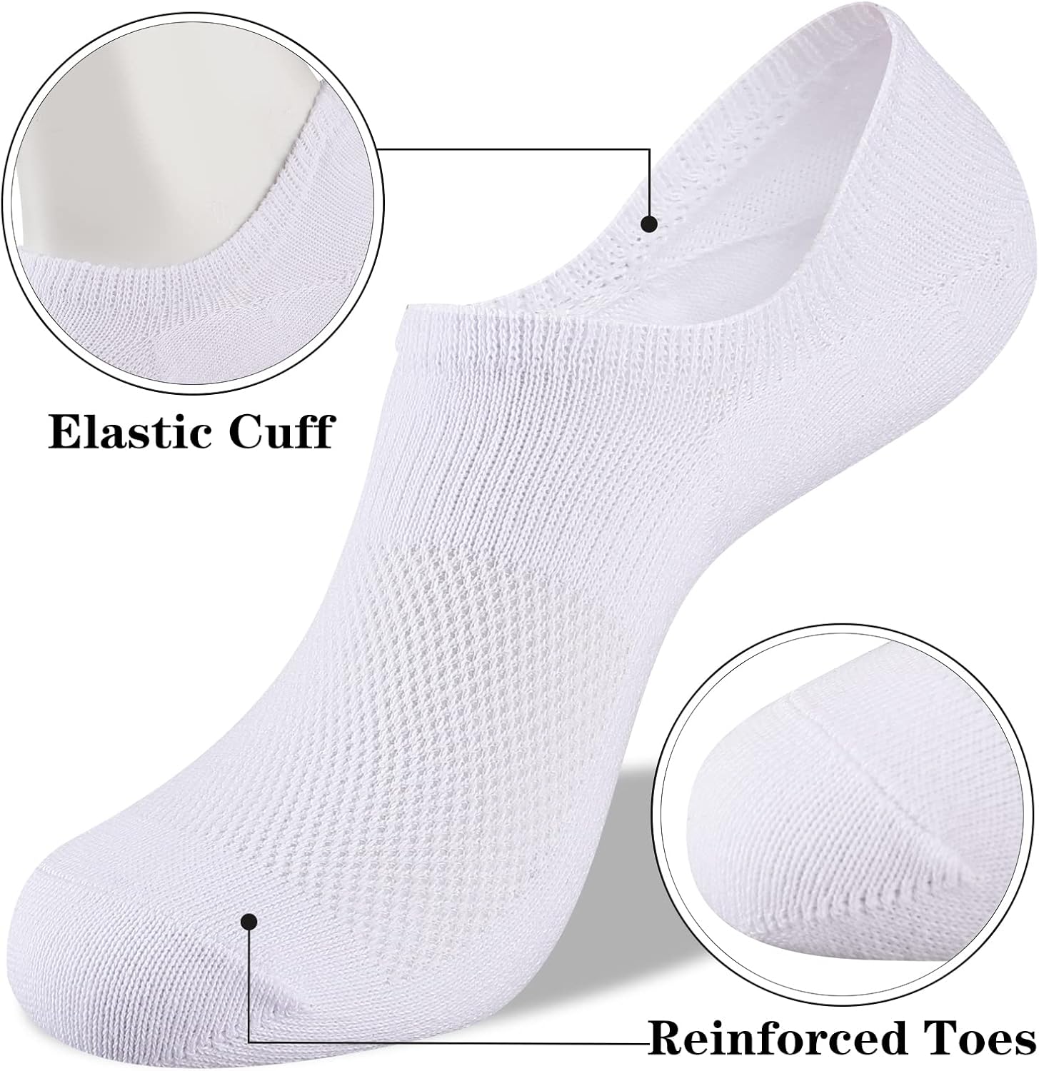 No Show Socks Womens Cotton Low Cut Non Slip Casual Socks Invisible Flat Boat Liner Socks (6/9 Pairs) — image 6