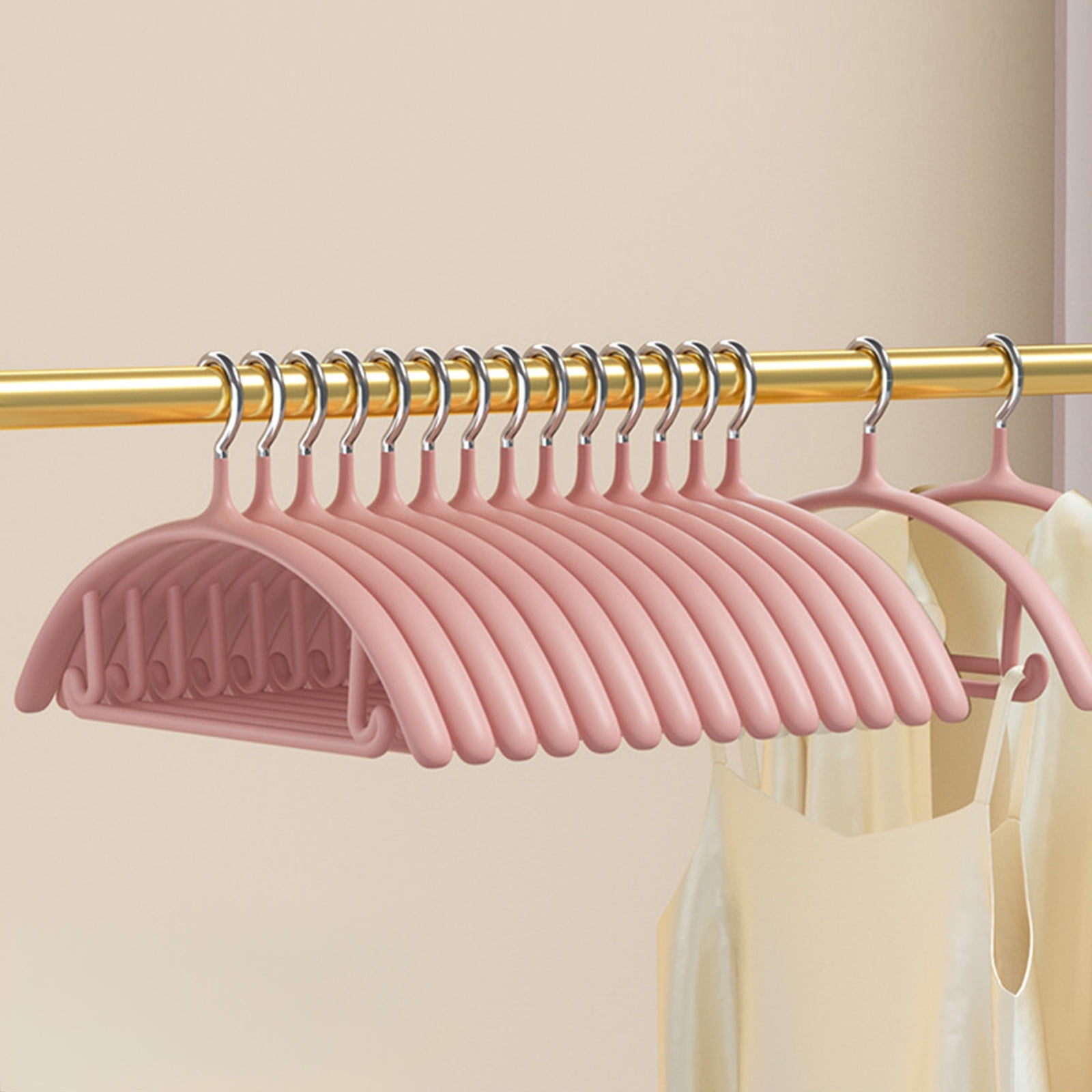 Premium Velvet Hangers, Heavyduty- Non Slip No Shoulder Bump Suit Hanger - Chrome Hooks,Space Saving Round Clothes Hanger for — image 2