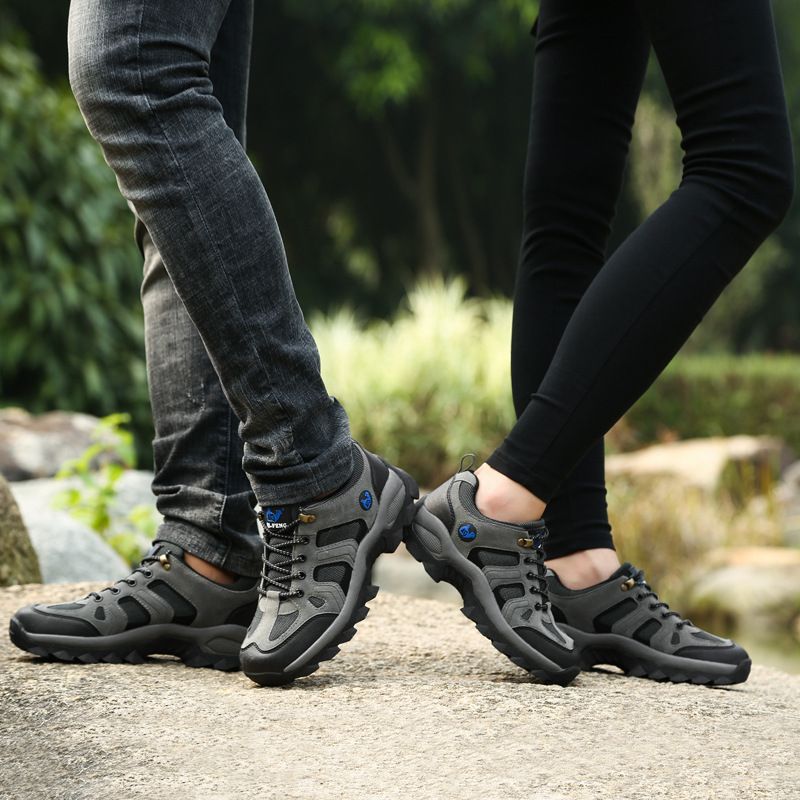 Qifeng Men Women Hiking Shoes Outdoor Sneakers Grey sapphire blue with cotton 39 โ image 3