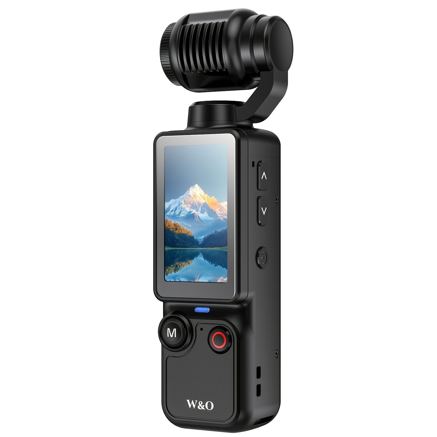 BLACK**4K HD 180° Rotating Anti-Shake Action Camera|1.9-Inch Screen + 2000mAh Battery, Compact & Portable Vlogging & Travel Companion — Streamlined Design