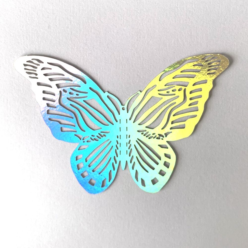 3D Butterfly Wall Stickers - Iridescent Silver Paper - 72pcs Set, Hollow Cut Design, Removable Decor for Home, Party, Wedding,Easy Peel and Stick-Style B — image 5