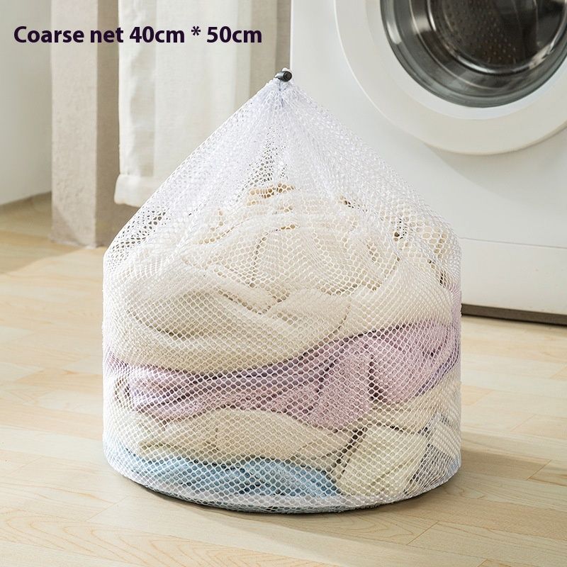 2pcs Mesh Laundry Bags for Socks, Machine Washable Drawstring Design Travel Mesh Laundry Wash Bags White Drawstring Garment Bags — image 4