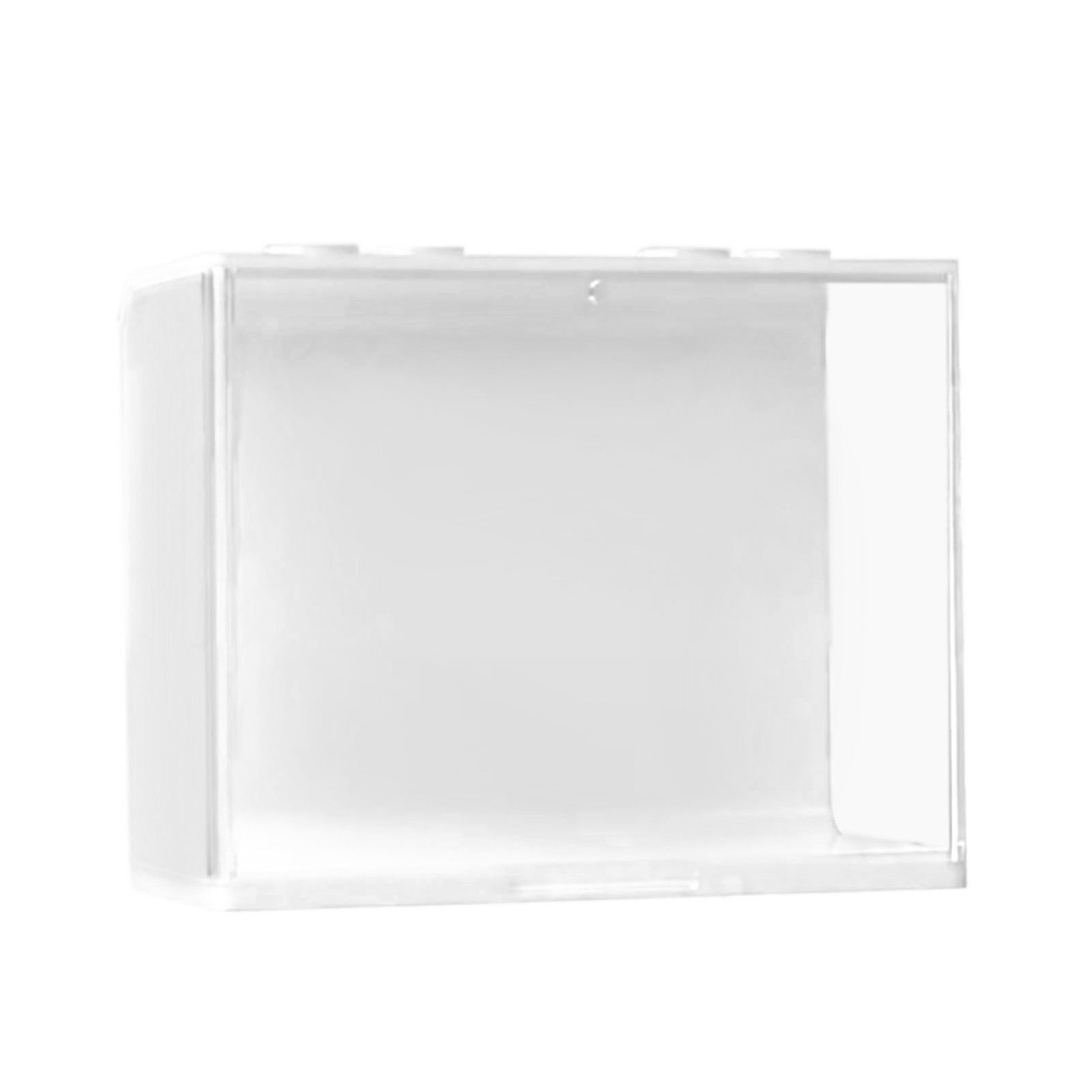 Doll Display Case ABS Transparent Stackable Clear Display Box Toy Storage Stand for Mini Figures Collectibles Large White โ image 4