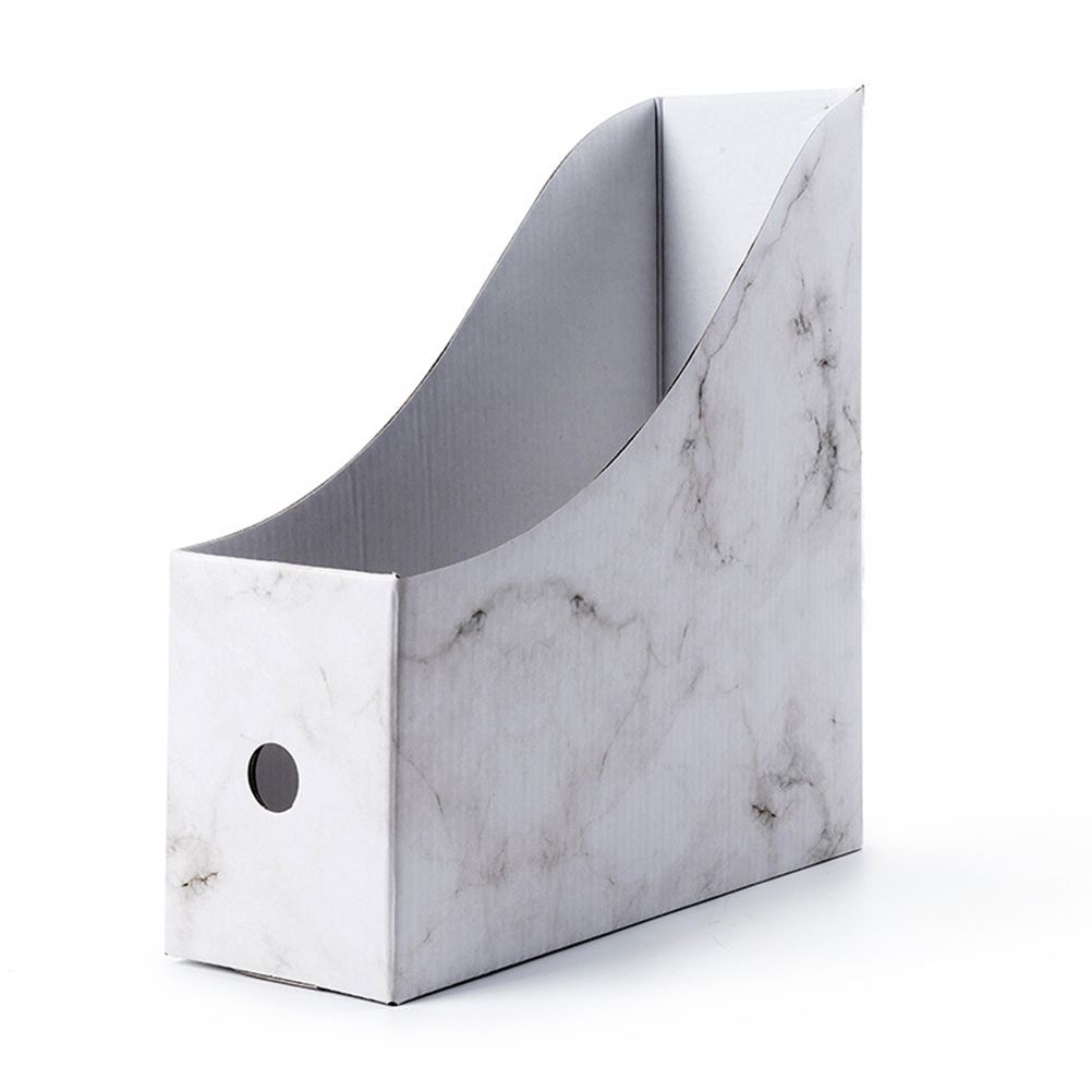 3 pcs Sturdy Cardboard Magazine Holders Folder Holders Magazine Storage Box Desk File Holder โ image 3