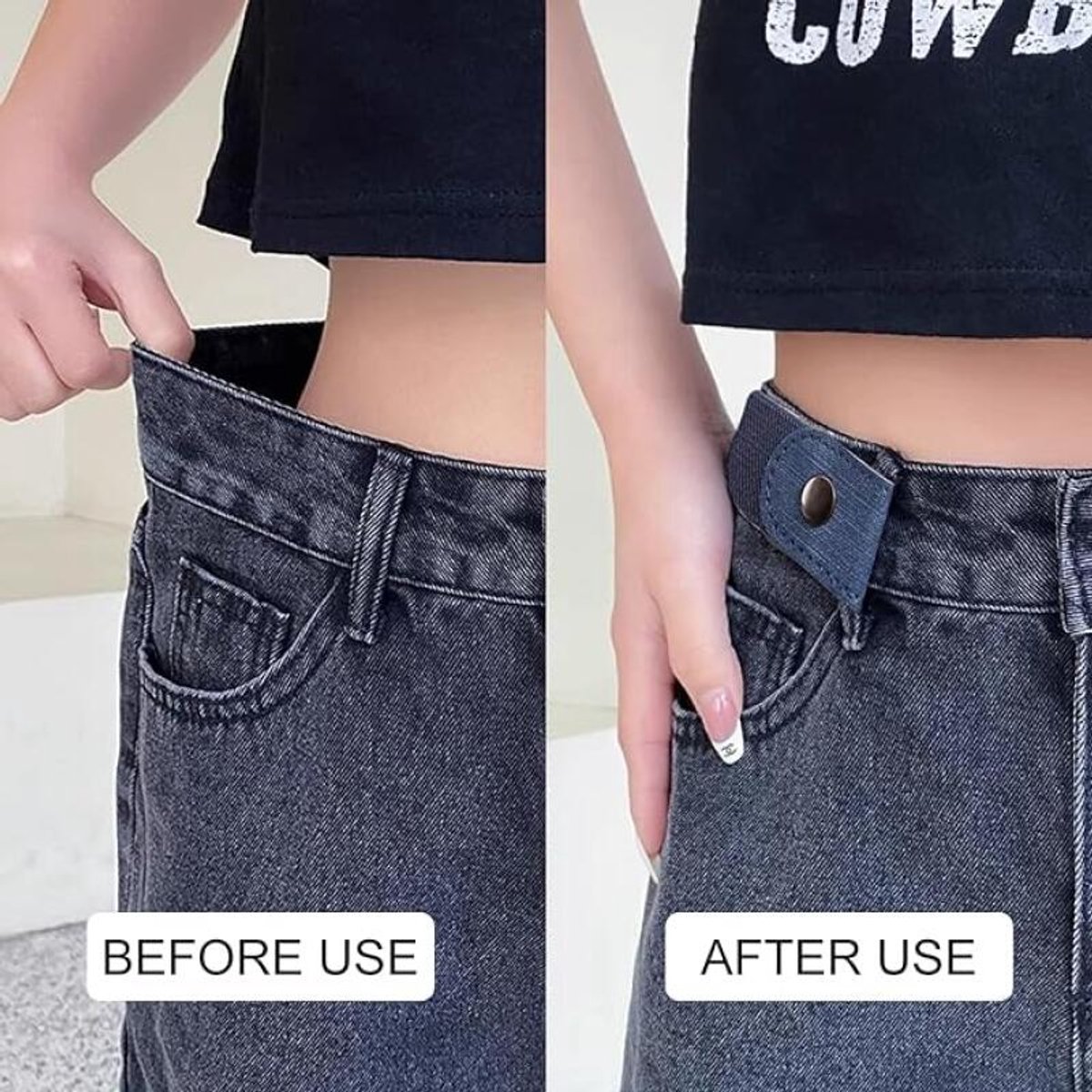 Buckle-Free Belt - 4 Pieces - Elastic Belt Without Buckle - PU - Buckle-Free & Elastic Belt for Women & Men - Buckle-Free Belt - Belt Without Holes - Suitable β image 4