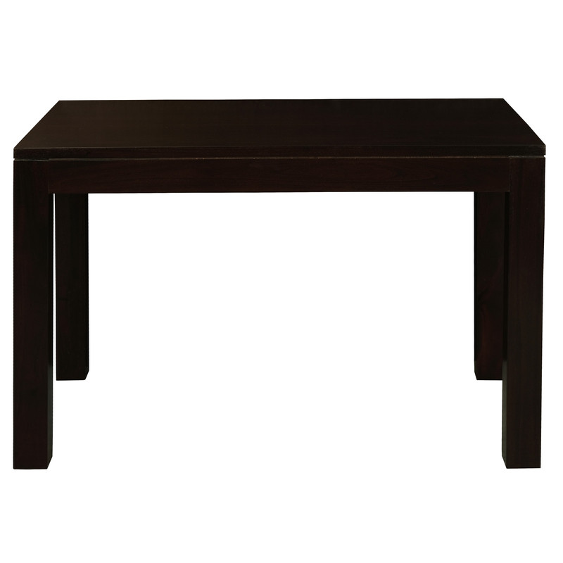 Amsterdam Solid Mahogany Timber Dining Table 120 × 70 cm (Chocolate)