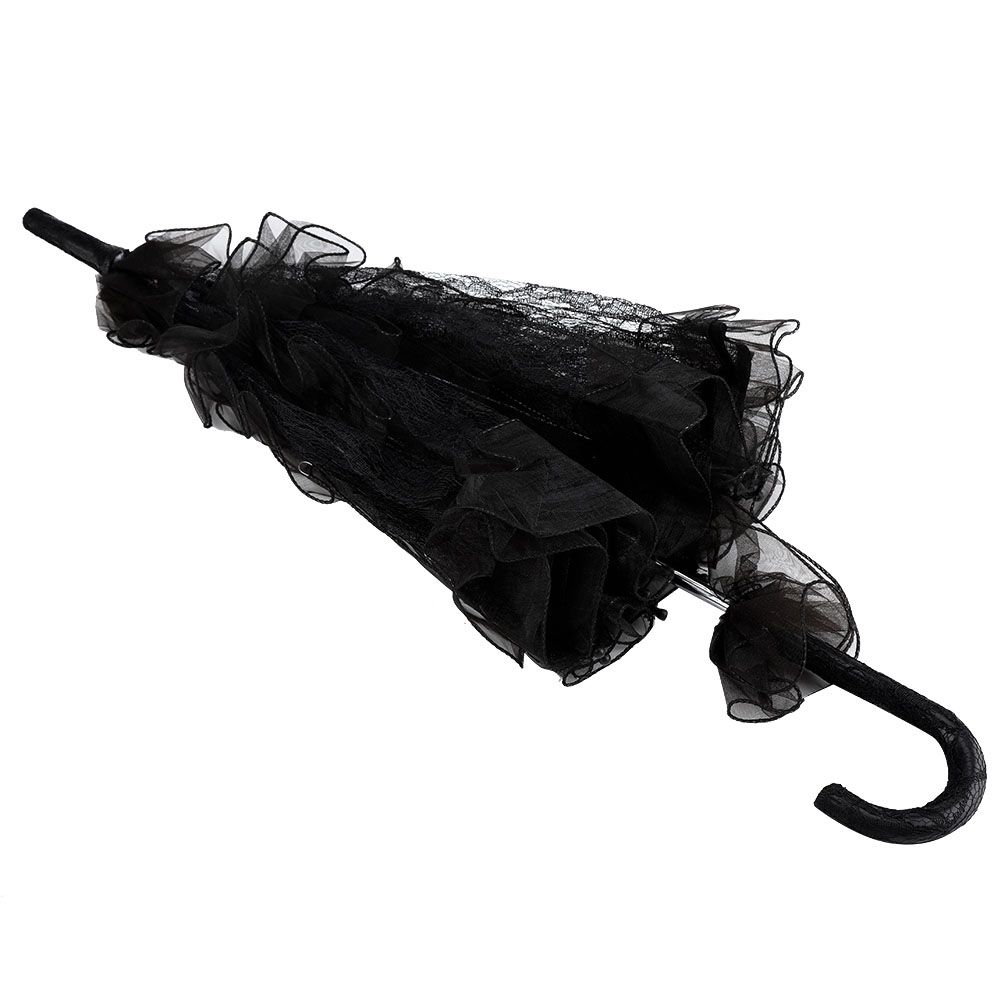 Black Color Lace Umbrella Parasol for Lady Women Party Decor Dancing Photography Prop — image 3