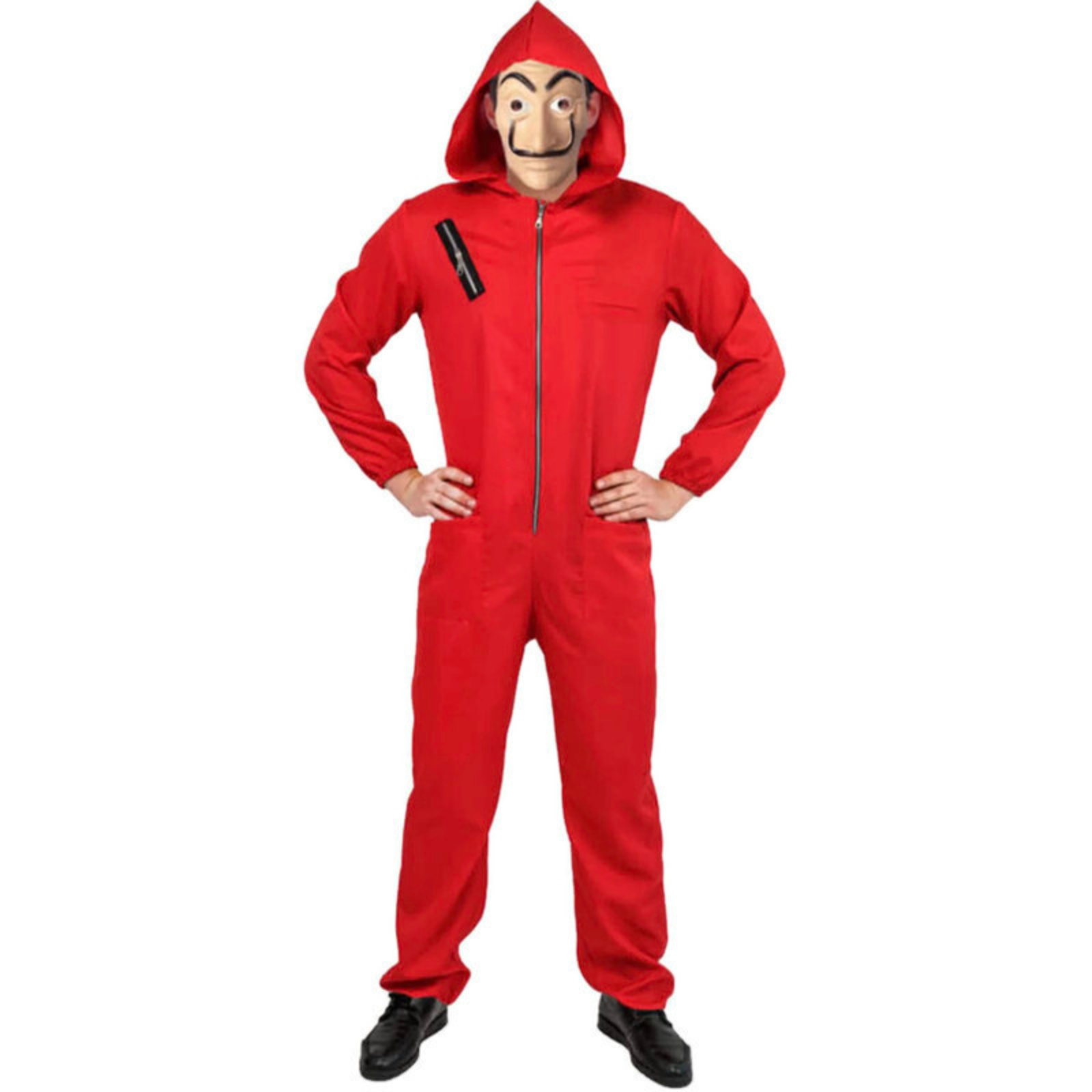 Salvador Dali La Casa De Papel Money Heist Red Jumpsuit Mask Costume Hoodie — image 4