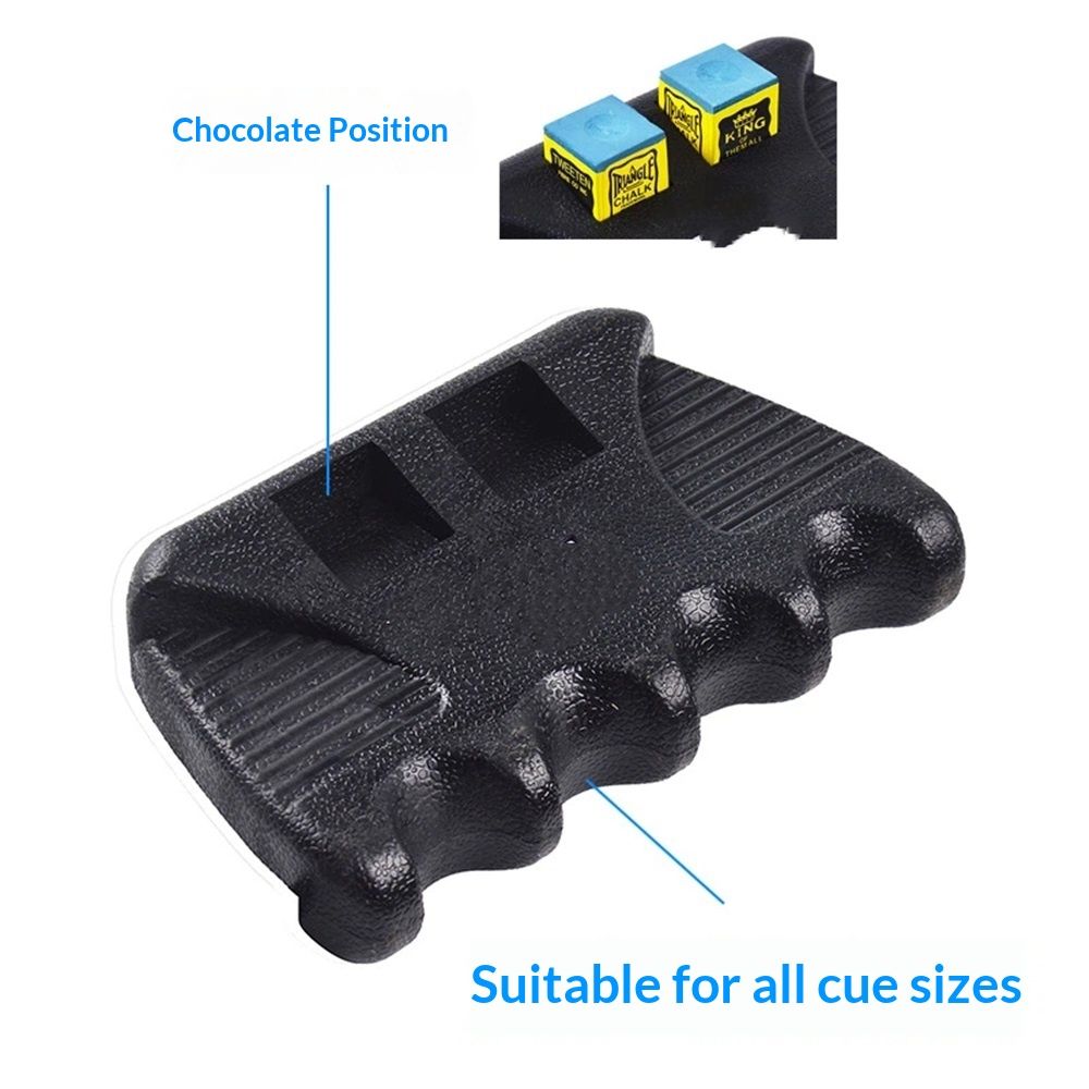 4 Holes Cue Hoder, Cue Rest Cue Stick Holder, Portable Weighted Billiard Cue Rack with Chalk Holder, Pool Cue Holder, 4 Holes（Relying solely on rods） — image 2