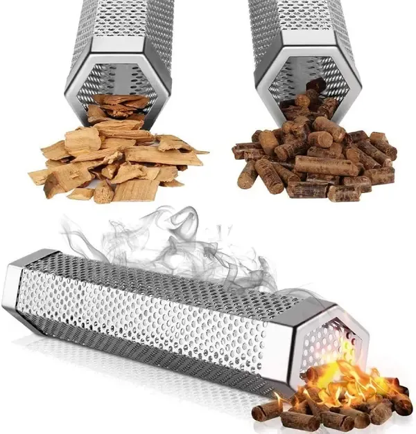 30 cm Pellet Smoker Tube, 304 Stainless Steel BBQ Wood Chip Box for Hot and Cold Smoking on Gas and Charcoal Grills — image 3