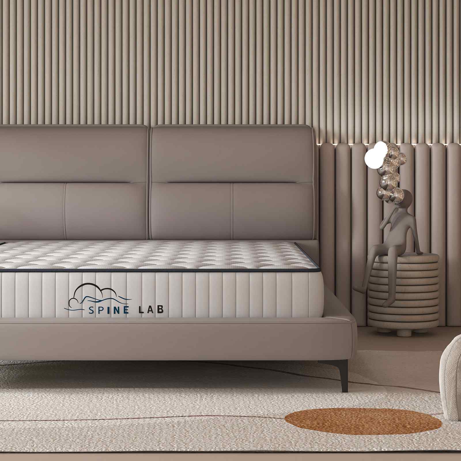Spine-Lab Mattress 5 Zone 21cm Medium Firm Foam Bonnell Spring - King Single - White — image 3