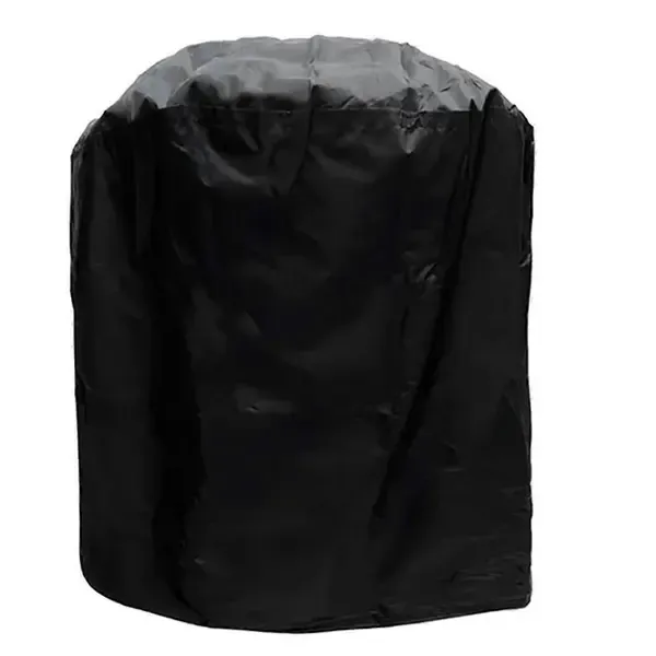 1 Piece 210D Oxford Charcoal Grill Cover, Waterproof Dustproof Outdoor BBQ Protector with Adjustable Drawstring, Black, 58 x 77 cm
