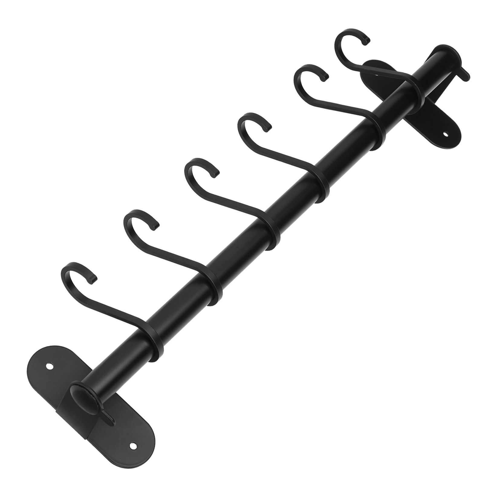 40cm 6 Hooks Pot Lid Hanger Punch WallMounted Storage Holder Kitchen Utensil Rack Organizer — image 6