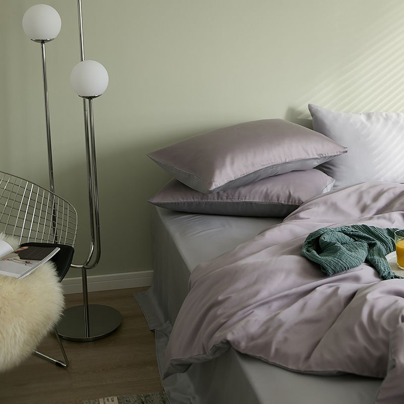 60s Tencel Four Piece Set Lyocell Solid Color 1.2m bed sheet set of three (for 150 × 200cm quilt core)