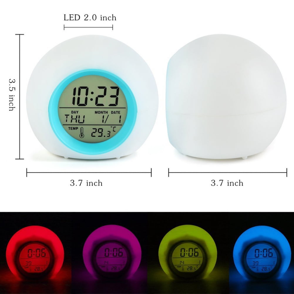 Kids Alarm Clock OK to Wake Alarm Clocks for Kids Toddlers Night Light Clock for Bedrooms with Children's Sleep Trainer Cute Clock Birthday Gift for Teen Boys — image 2