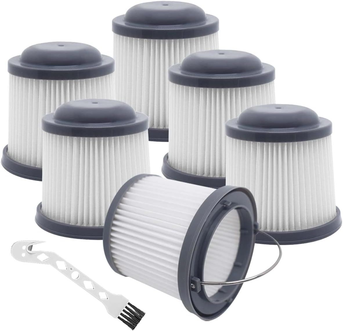 6 Pack PV110 Replacement Handheld Vacuum ilters: Compatible with Black and Decker Cordless Pivot Vac BDH2000PL BDH2020L PHV1410 PHV1810 PHV1210 BDH1620LH