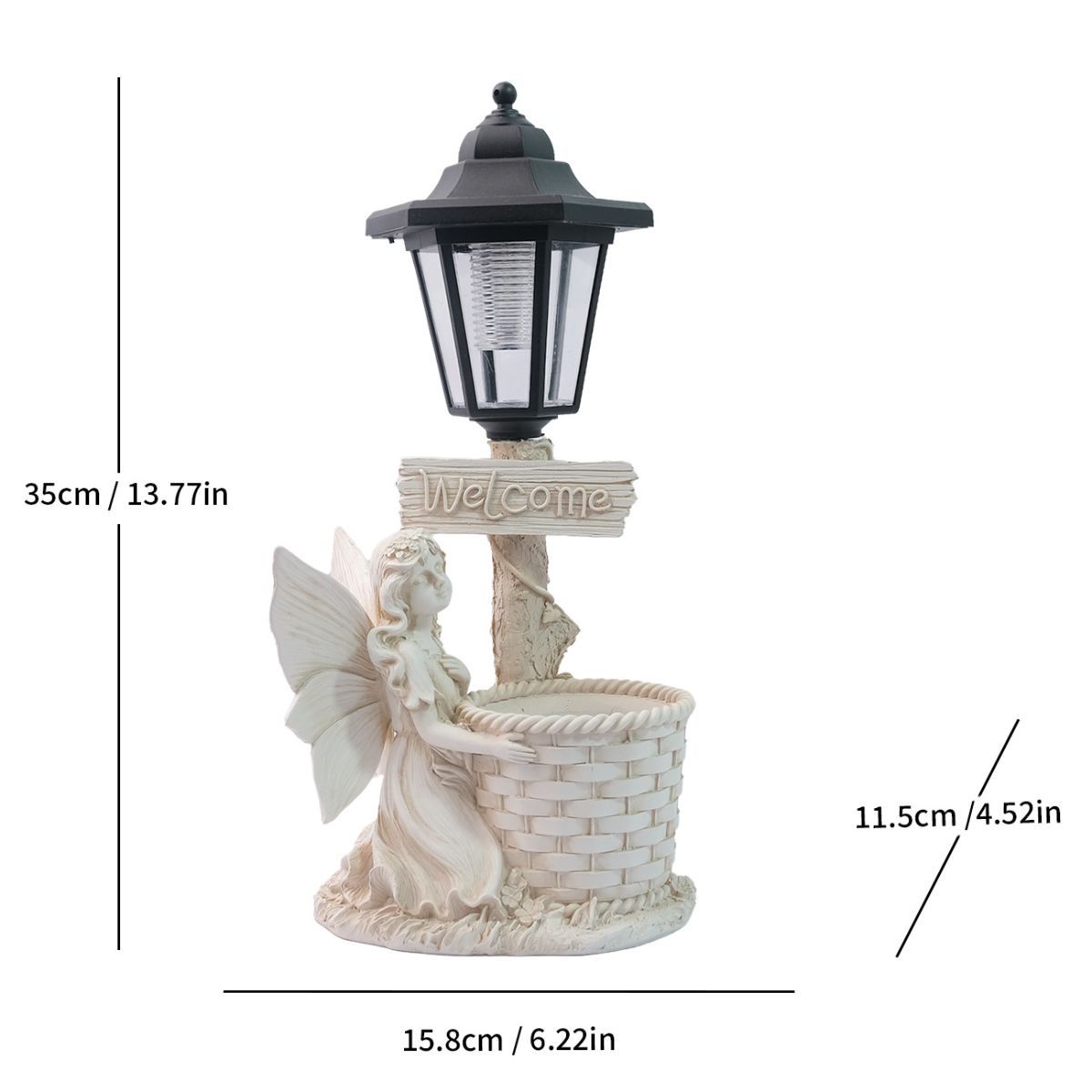 Resin Hummingbird Solar Lamp Outdoor Garden Sculpture Couple Hummingbird - Multi-color - Size 53 — image 6