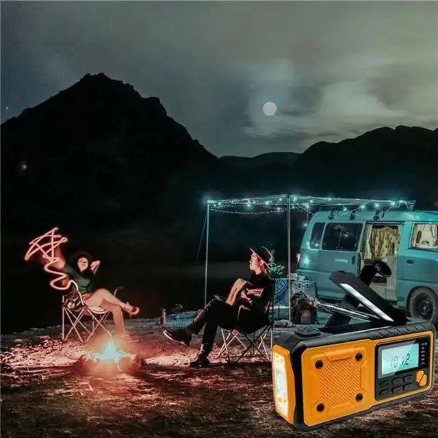 Emergency Hand Crank Solar Radio Yellow — image 4