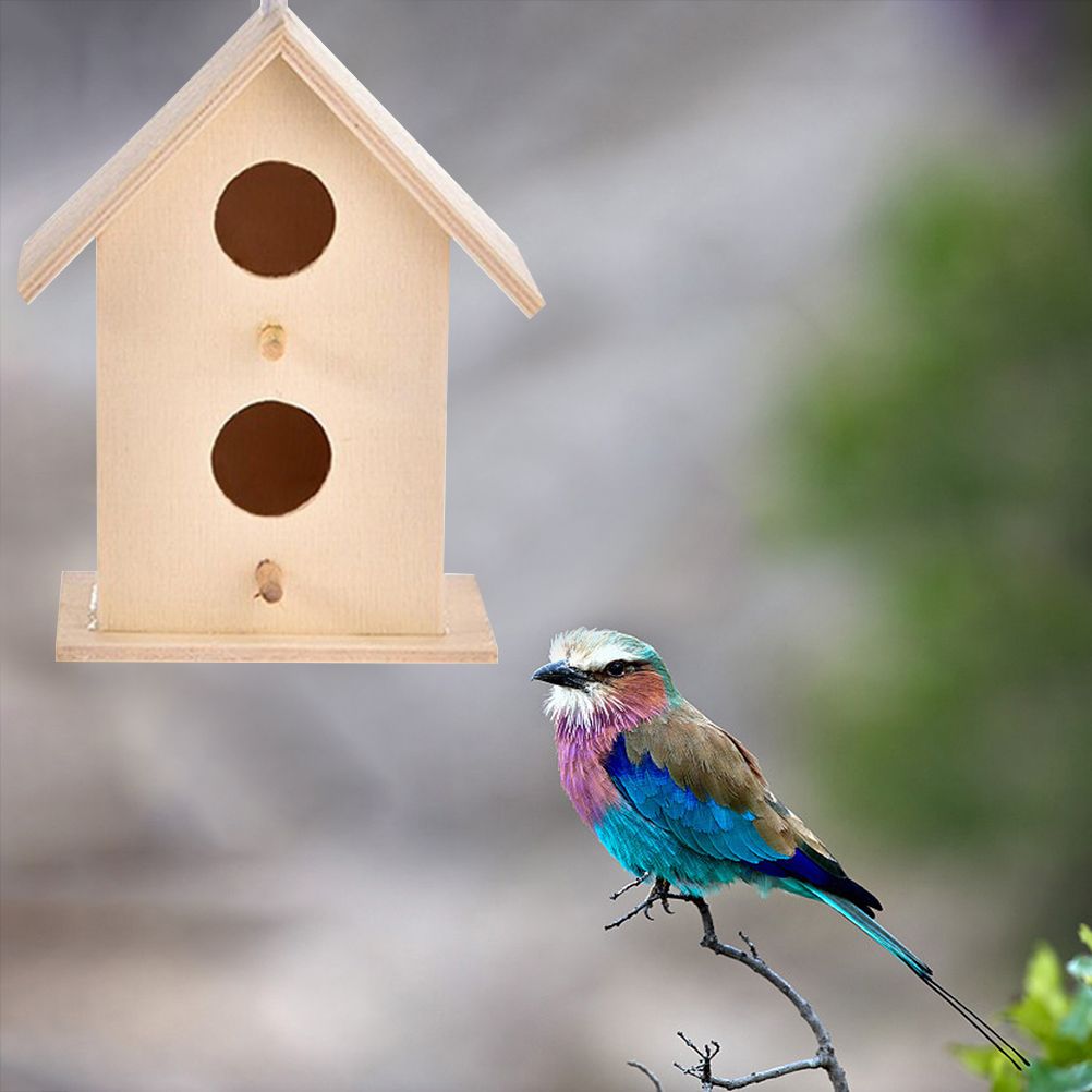 Wooden Bird House Hanging Nesting Box Birdhouse for Outdoor Garden Decorations — image 6