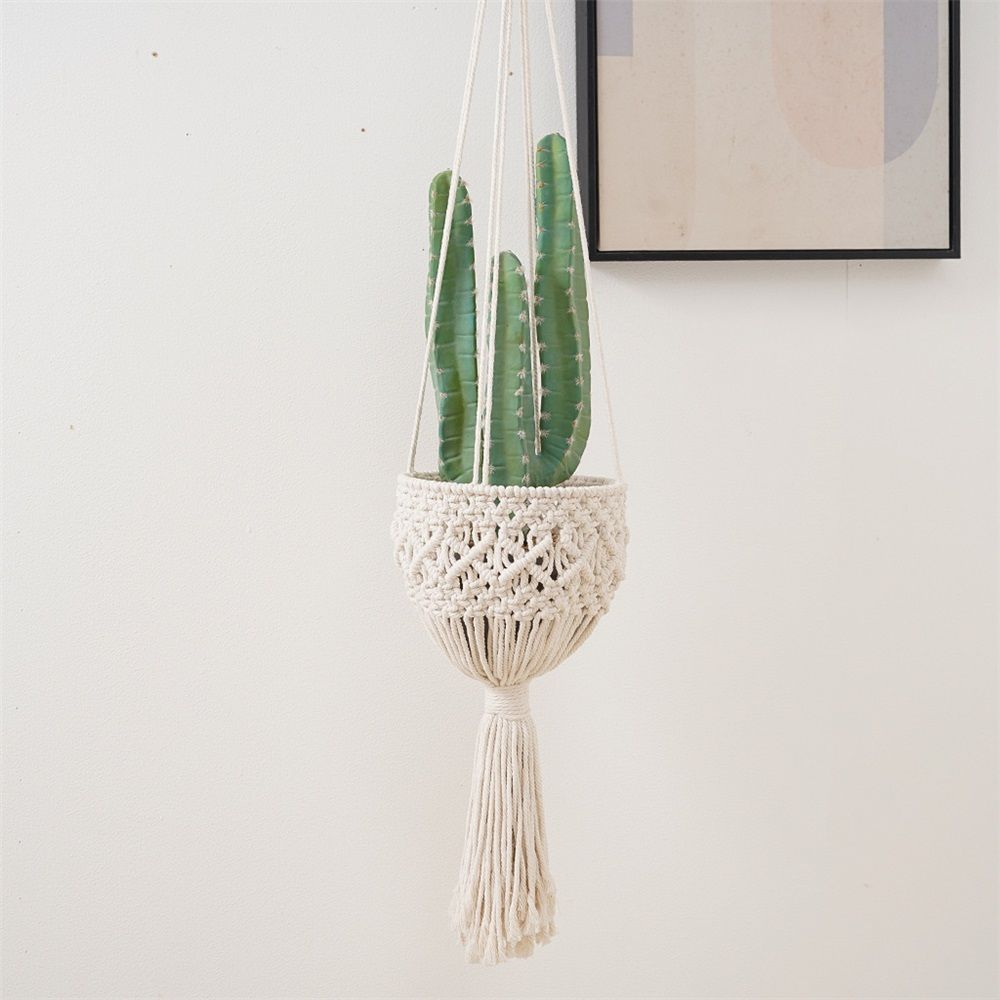 Handmade Hanging Planter for Indoor/Outdoor Plants, Basket Plant Holder, Flower Basket for Kitchen Home Decoration — image 5