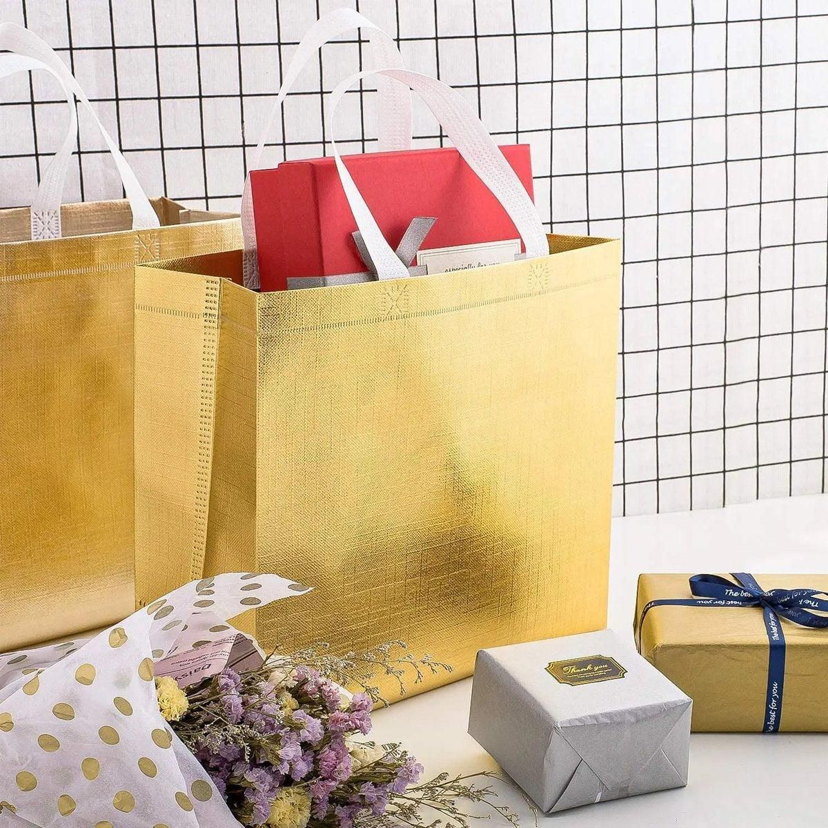 25PCS Embossed Non-Woven Tote Bag Fashion Shopping Gift Packaging Bag - Black-40*30*12cm โ image 6