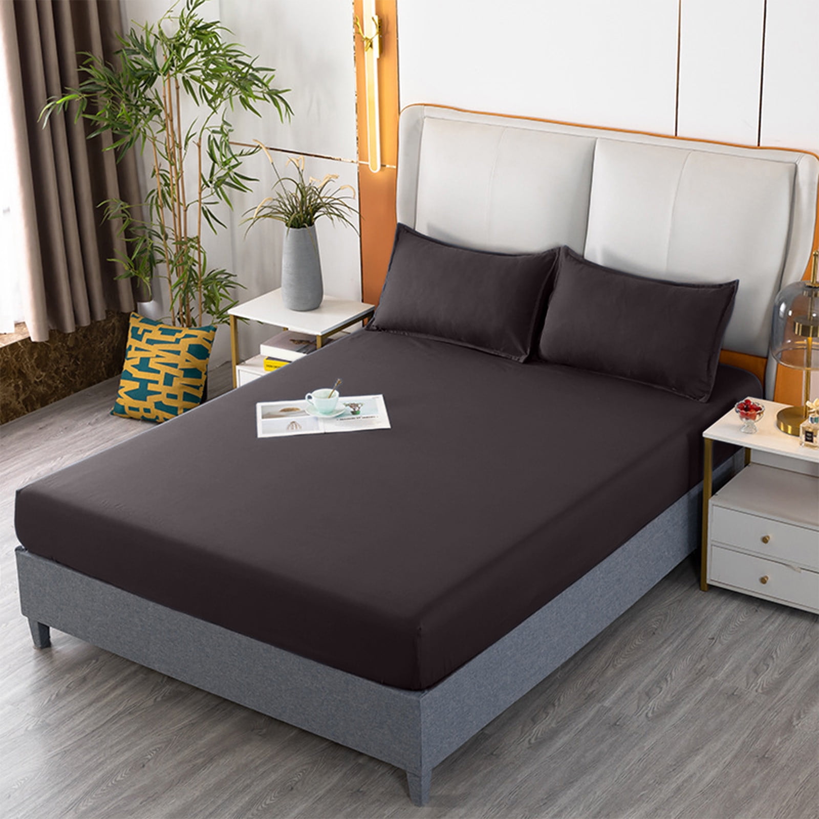 /u200b/u200bNon-Sliping Bedding Twin Fitted Sheet,Soft Elastic Fiber Bed Sheets With Deep Pocket,Machines Washable,Shrinkage And Fade Resistants 140 × 200 × — image 6