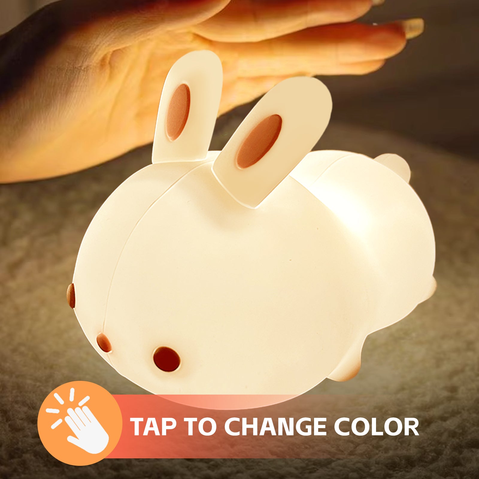 Squishy Cute Bunny Night Light — image 2