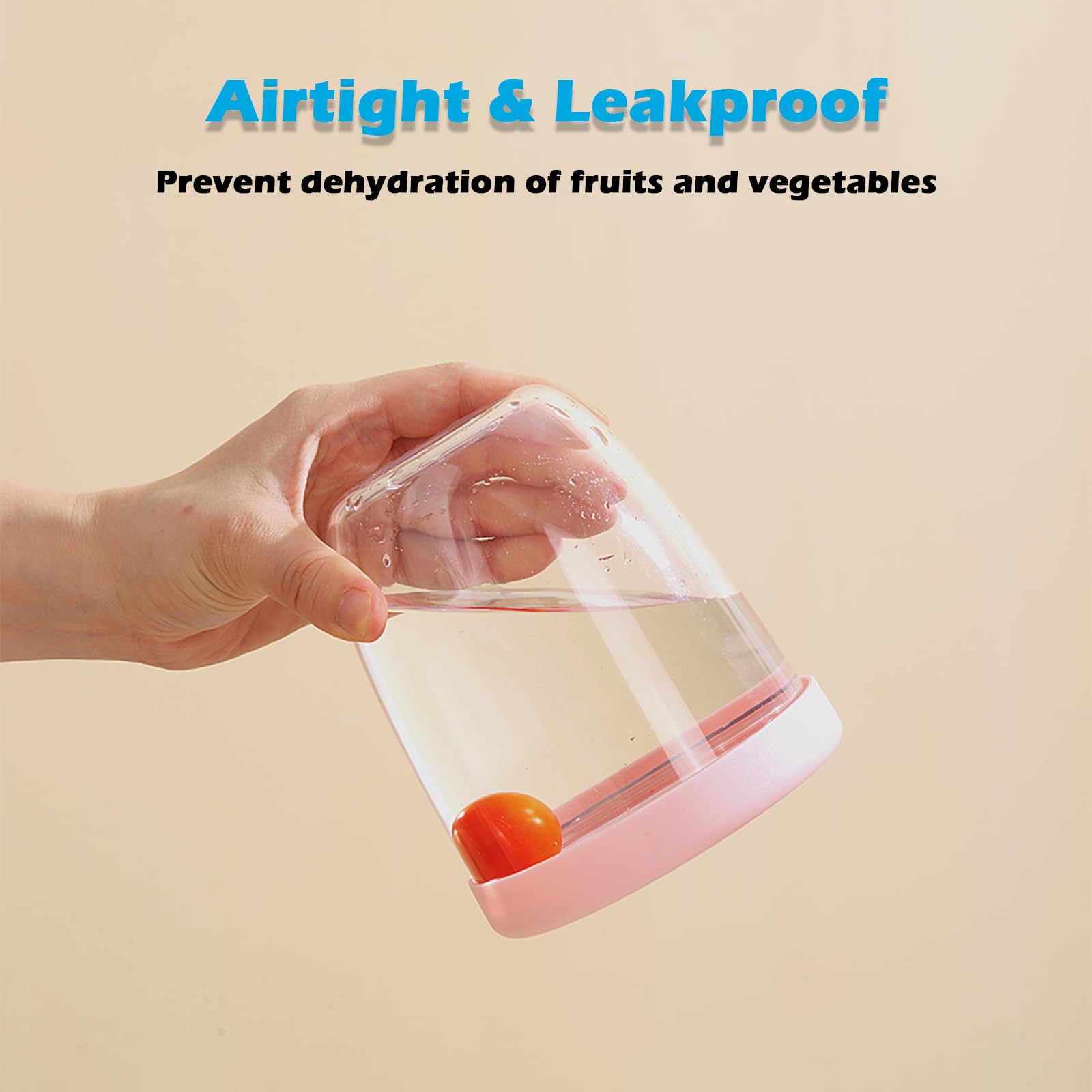 Portable Salad and Yogurt Cup with Fork and Colander Insert for Fruit, Snacks, School Lunches, Picnics and Travel, Yellow — image 5
