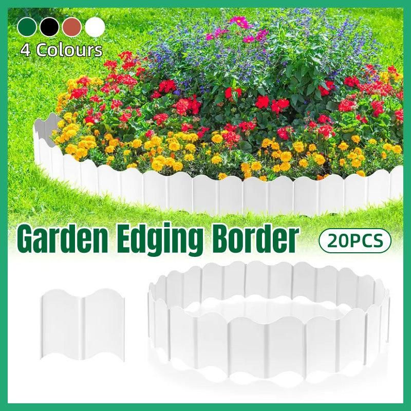 20PCS Garden Edging Fence Decorative Plastic Lawn Border Panels Landscaping - Black โ image 2