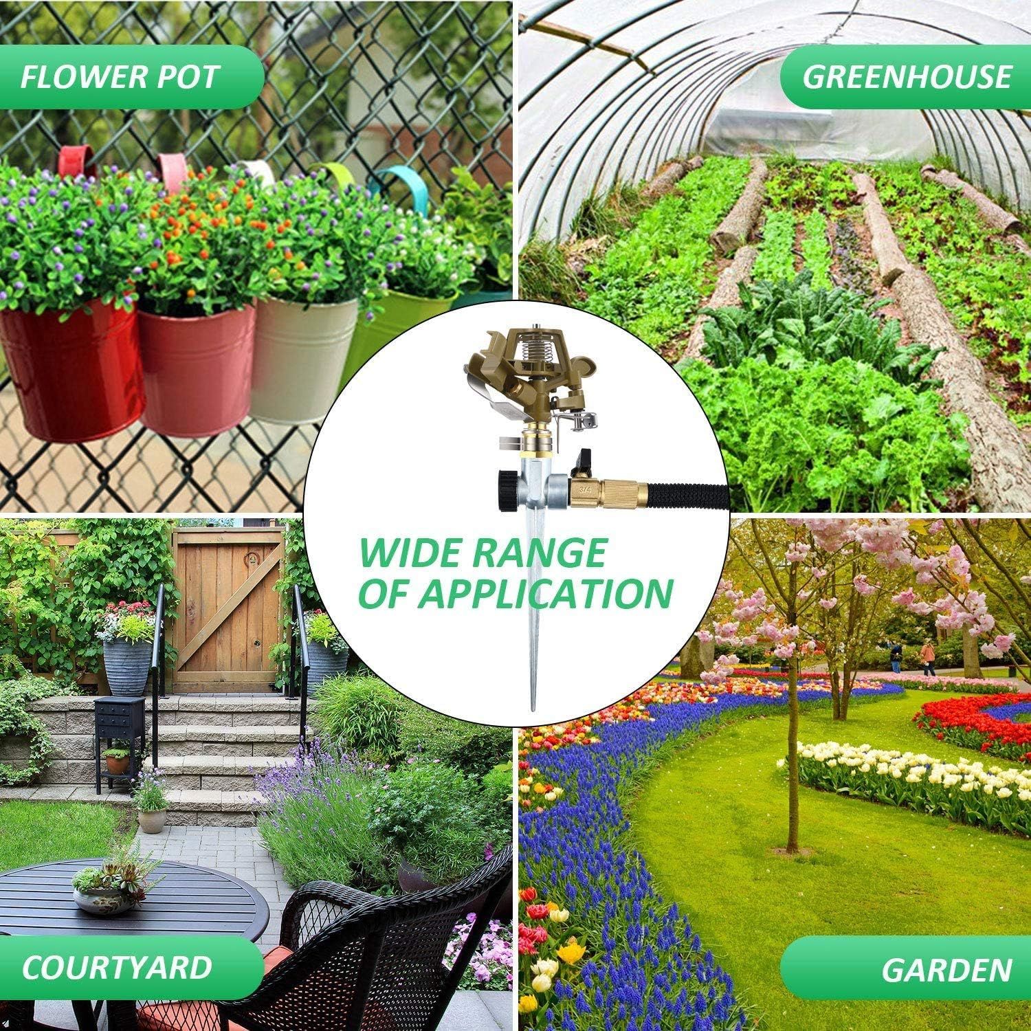 Garden Sprinkler, Automatic 360° Rotating Lawn Sprinkler Water Sprayer, Yard Irrigation Circular Lawn Sprinklers Oscillating — image 3