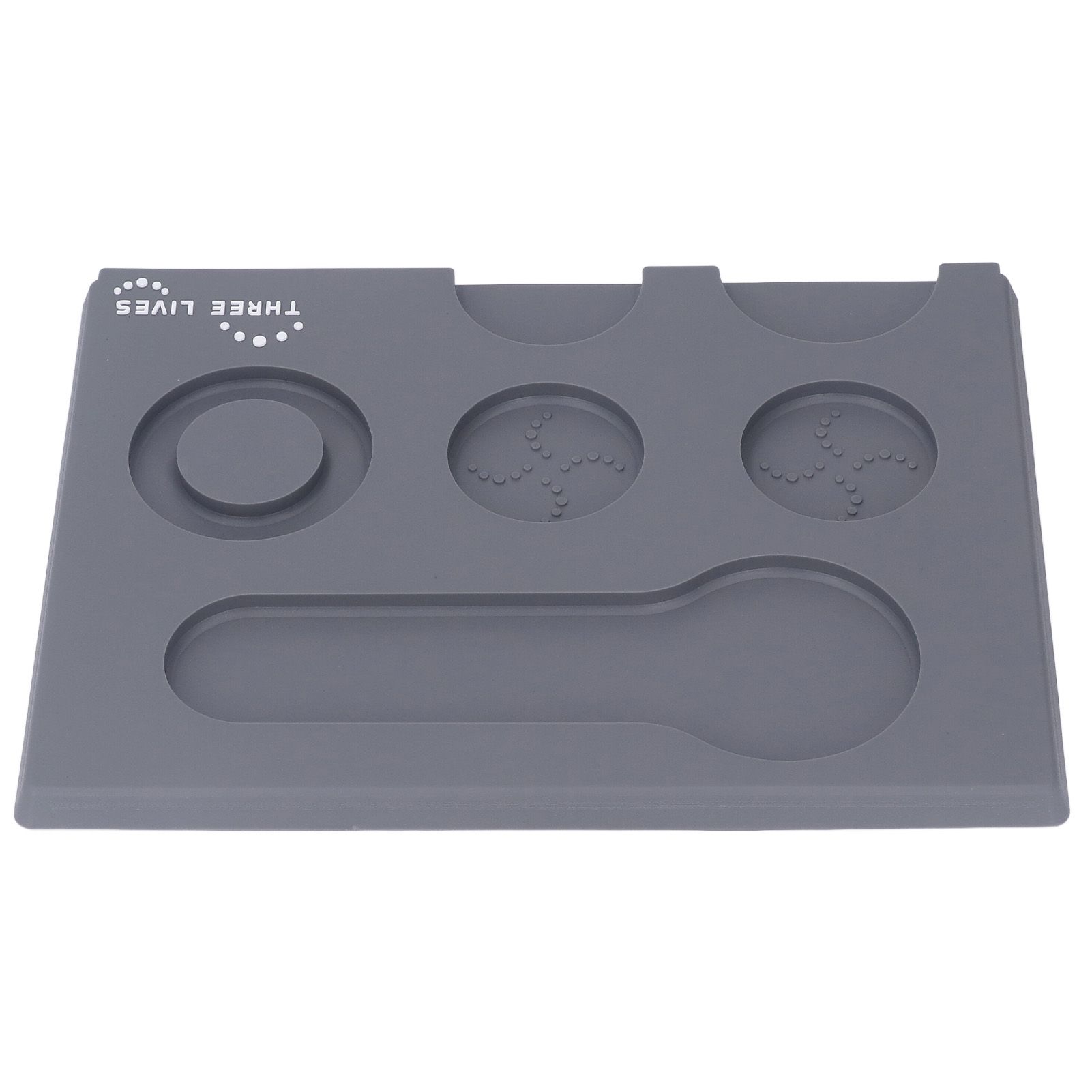 Coffee Tampers Mat Portable PVC Polished Back Antiskid Coffee Tamping Pad for Bar Cafe Home Grey — image 4