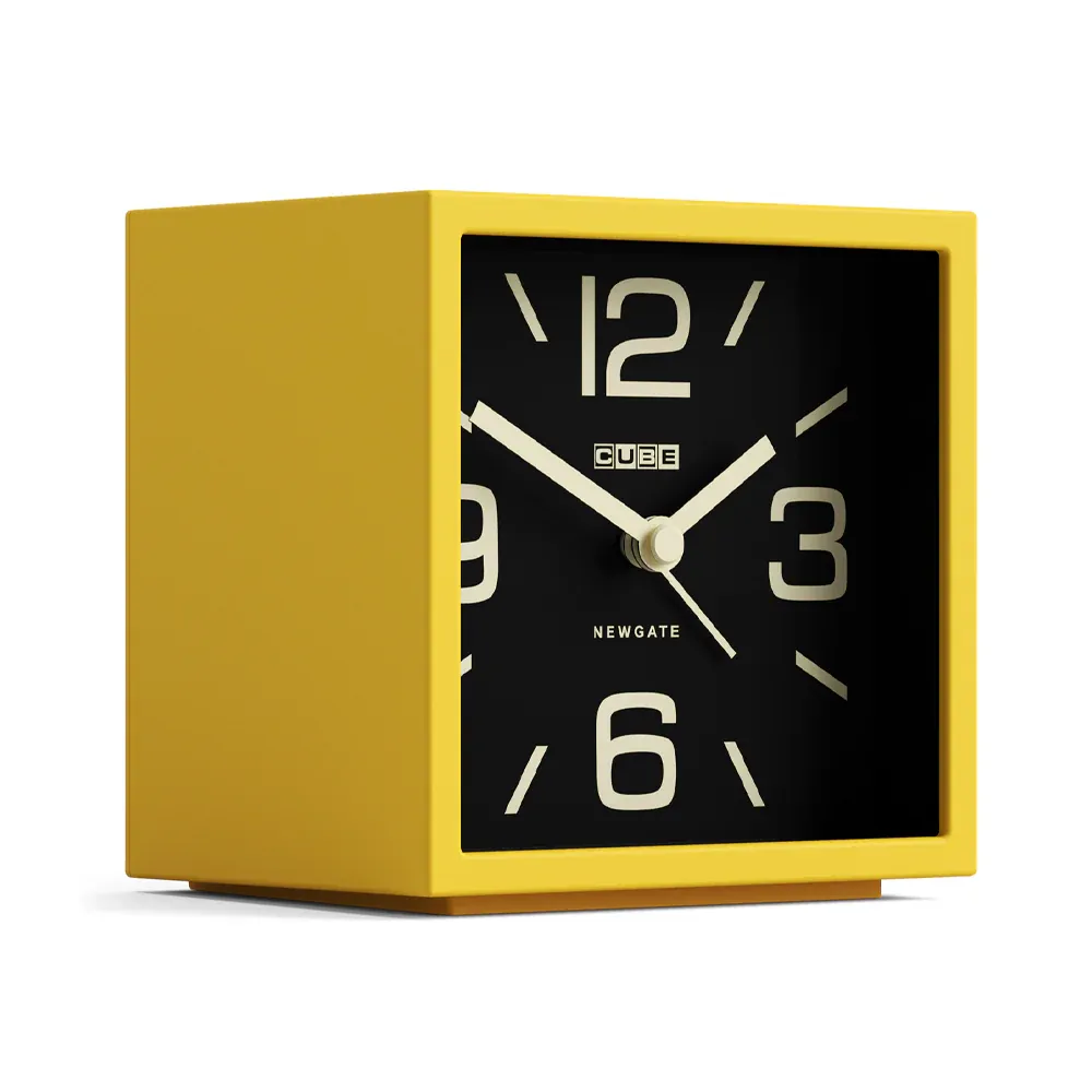Newgate Cube Mantel Clock-Citrus Yellow — image 3
