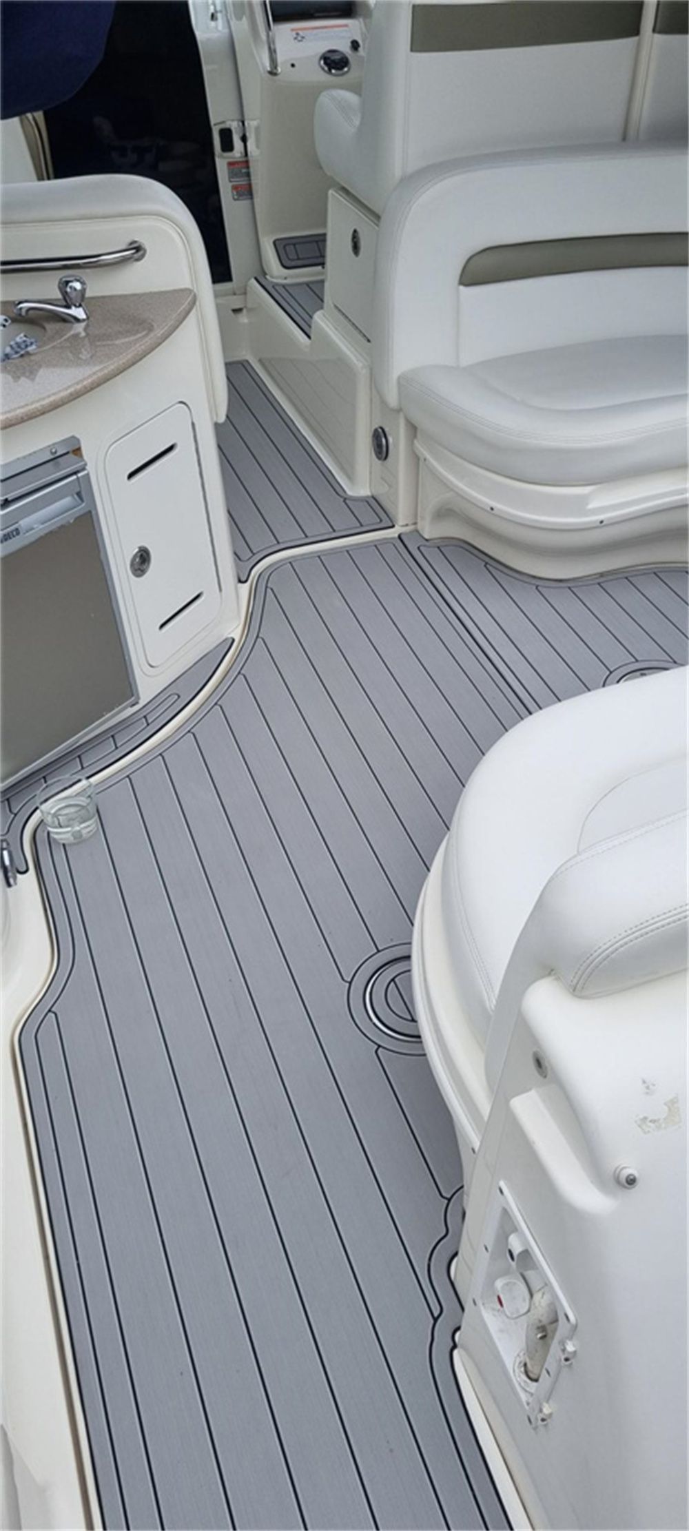 2006 Sea Ray Sundancer 320 Swim Platform Cockpit Pad Boat EVA Teak Flooring Mat SeaDek MarineMat Gatorstep Style Self Adhesive — image 2