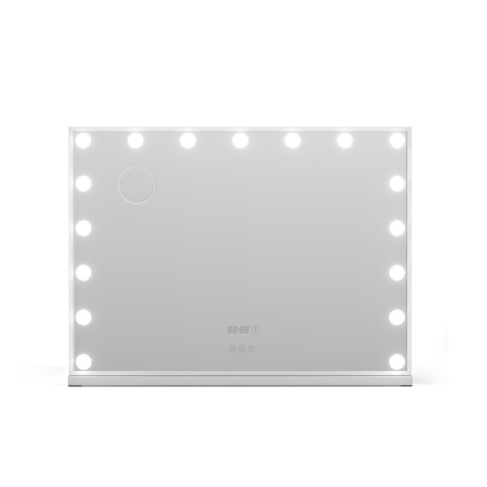 Embellir Makeup Mirror 80x60cm Hollywood Vanity with LED Light Tabletop White — image 3