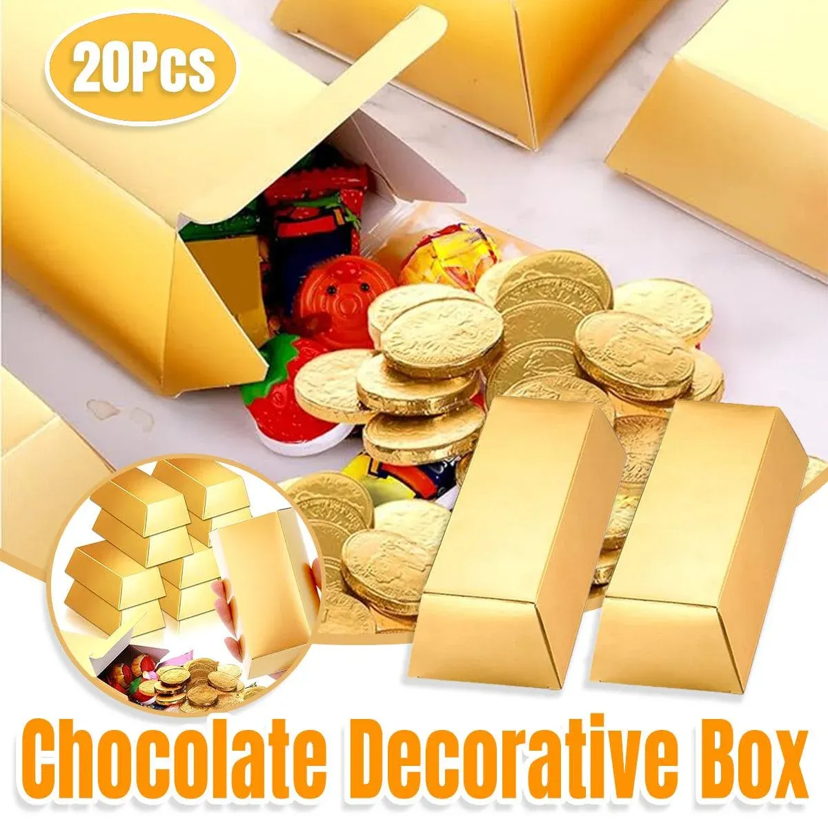 20pcs Candy Box Chocolate Box Party Decoration Carton Box for Gifts and Favors - S — image 2