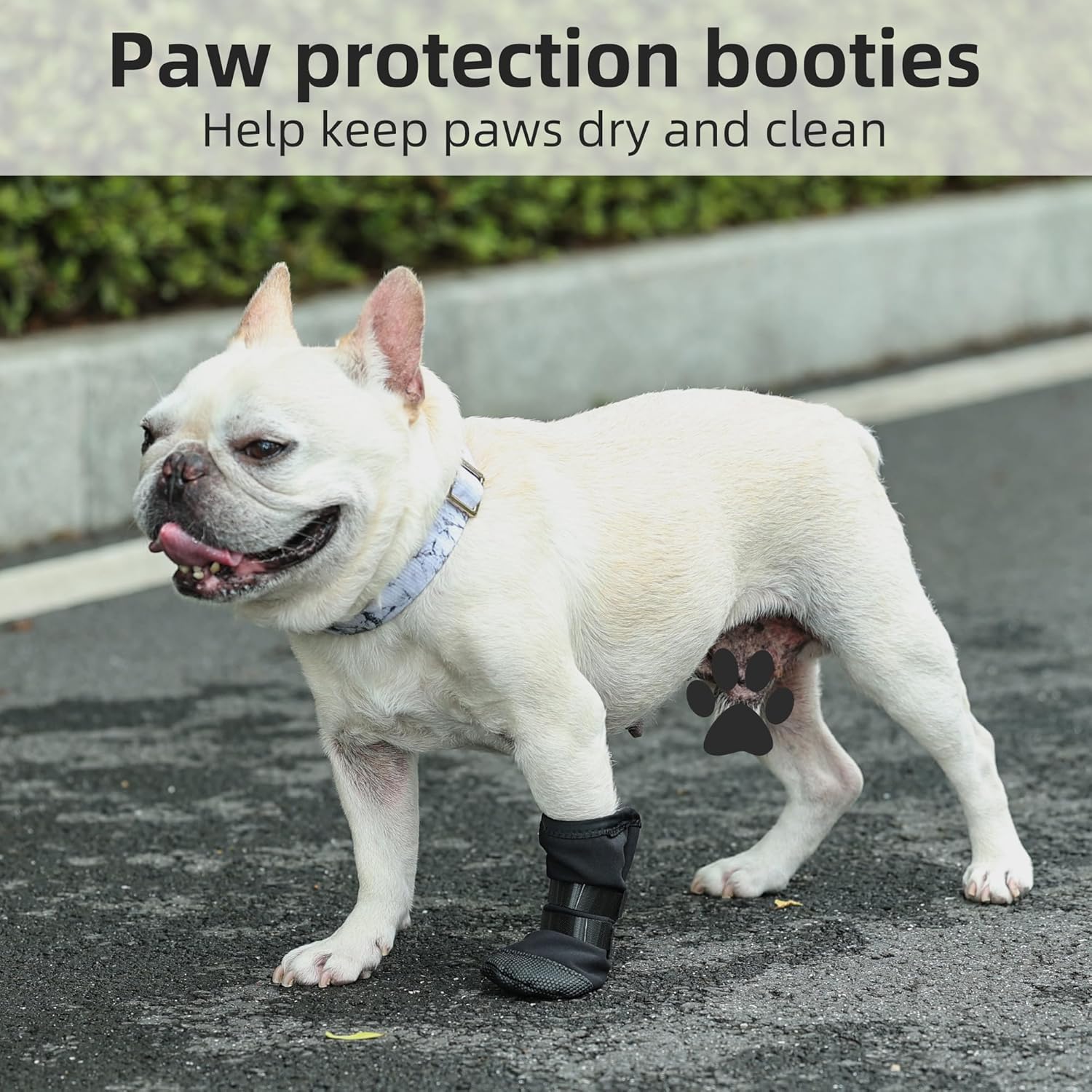 Dog Paw Wound Recovery Boot, Breathable Dog Bootie for Injured Paw, Anti-Slip Dog Shoe with Self-Adhesive Strap, Dog Paw Protector for Outdoor Walking & Keep — image 4