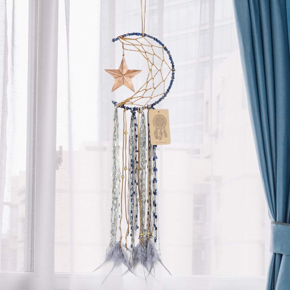 Dream Catchers Moon Dreamcatcher Kits Decoration White Star Decor Home Wedding Garden Crafts Wall Hanging — image 3