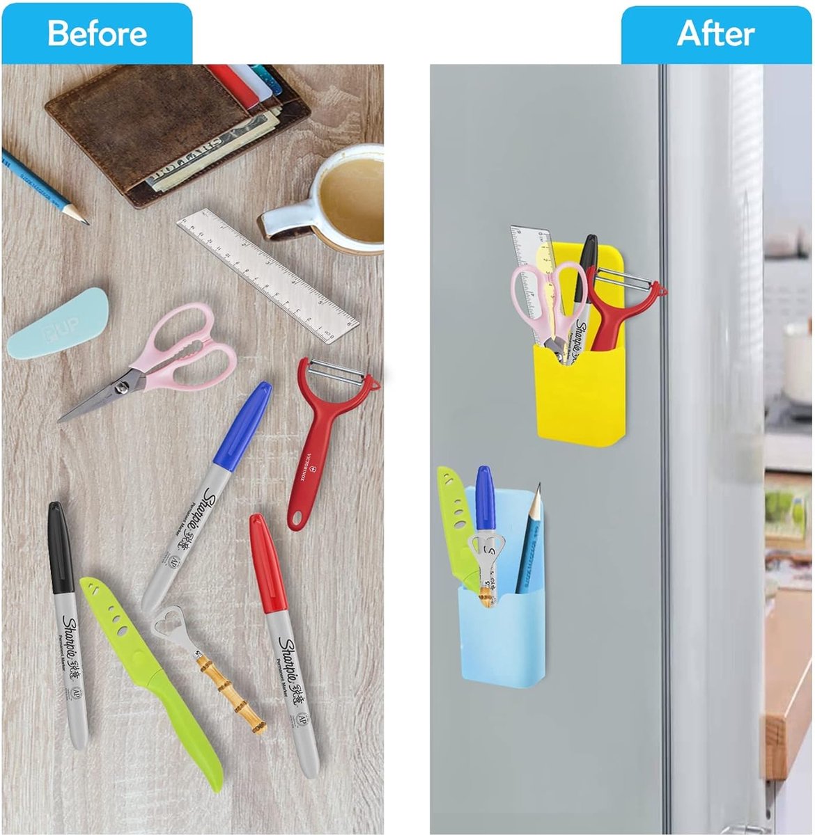 Magnetic Pen Tray - 4 Pieces - Magnetic Pencil Holders - Magnetic Tray - Whiteboard Pencil Holders - Whiteboard Accessory Holder - Pen Holder For Whiteboard Or — image 3