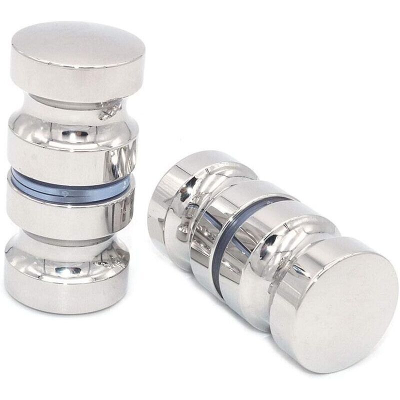 2 Pack 304 Stainless Steel Round Shower Door Knobs Polished Chrome โ image 3