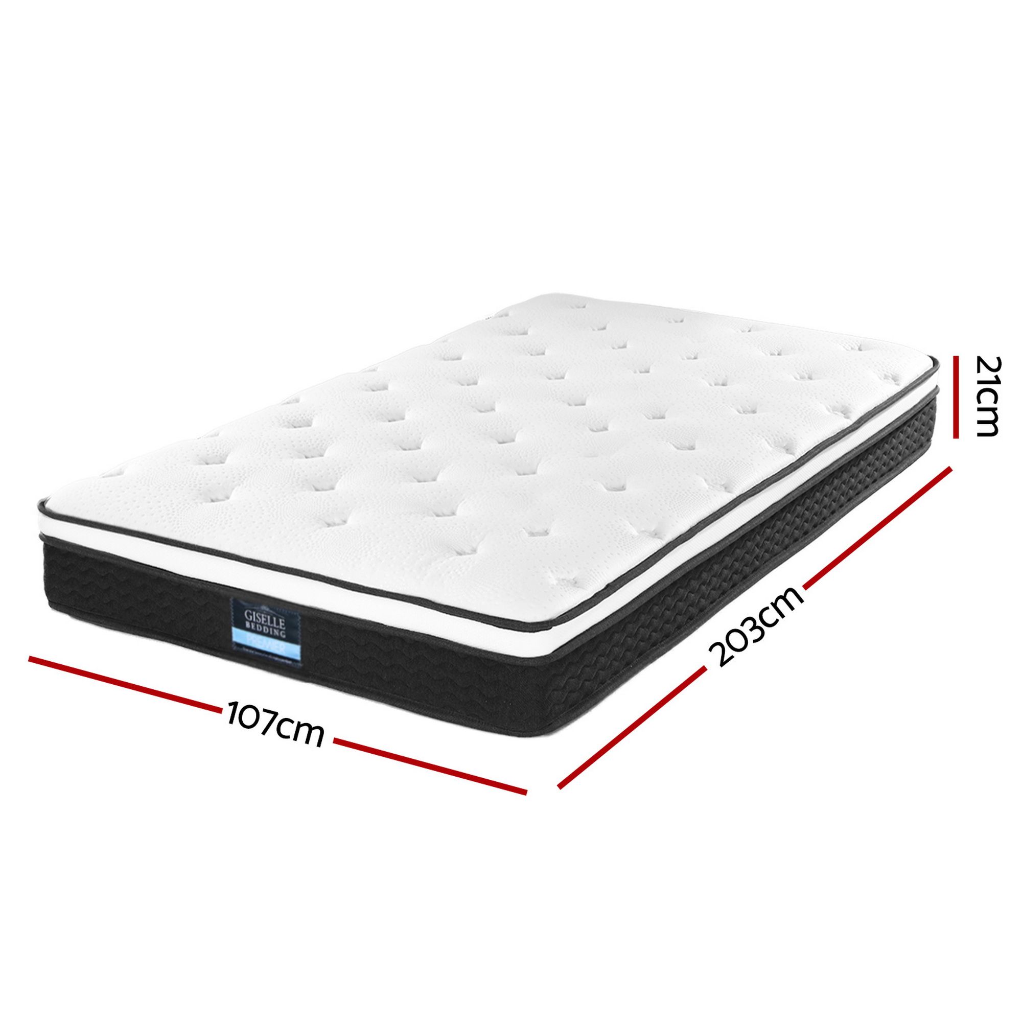 Giselle Bedding 21cm Mattress Euro Top King Single โ image 2