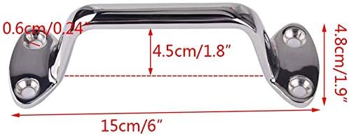 Marine Large Cleat Door Grab Handle Handrail Pull Replacement 316 Stainless Steel 150mm for Boat Yacth — image 2