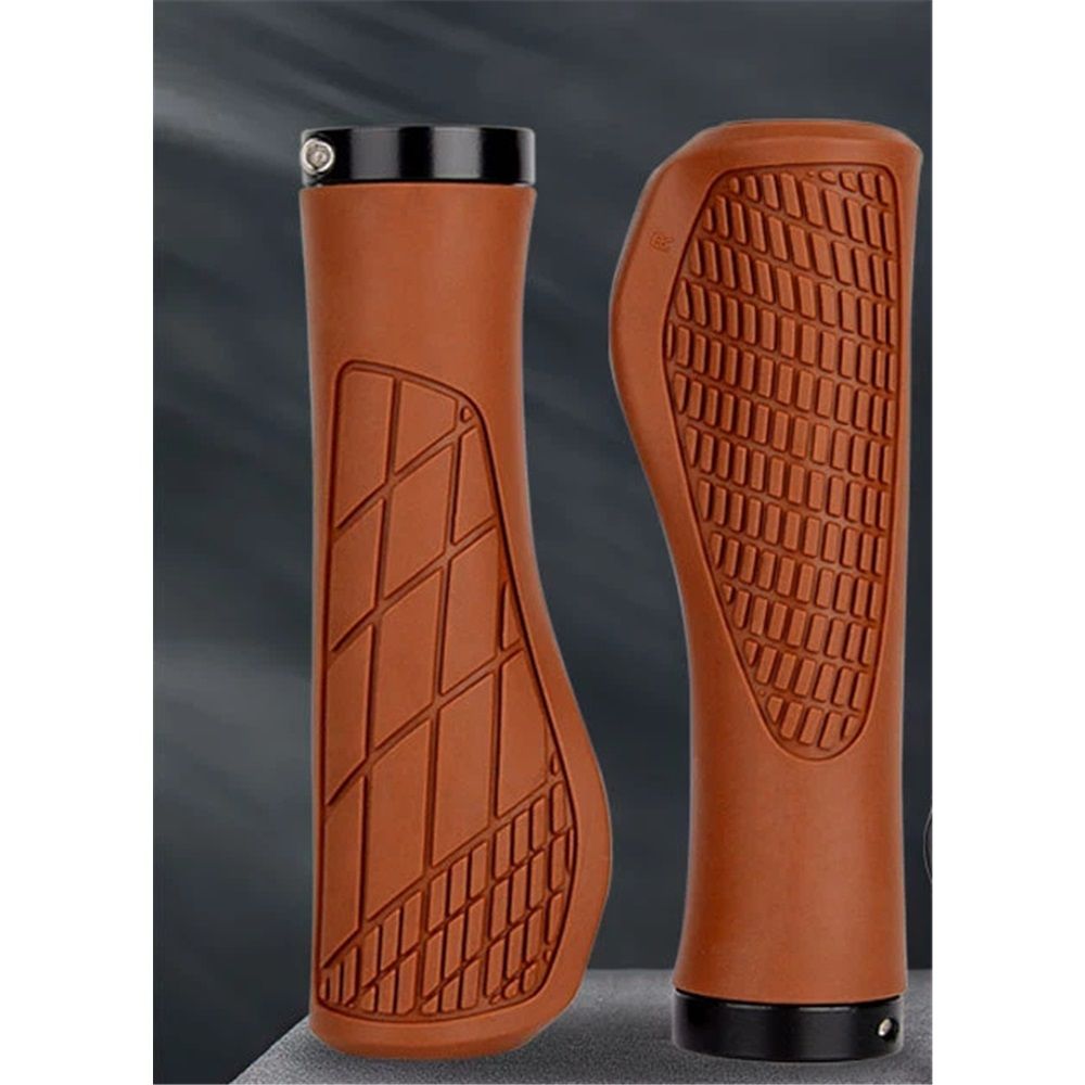Ergonomic Design Mountain Bike Grips, Comfortable Bicycle Handlebar Grips, Single Lock-on and Non-Slip MTB Handle, E-Bike, Hybrid, Scooter(brown) — image 5