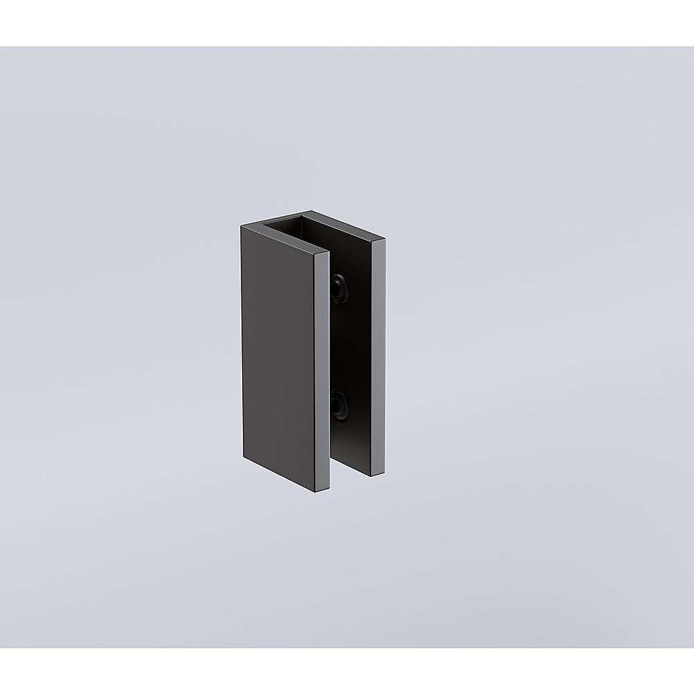 Glass-to-wallfloor Glass-to-wall/floor Shower Screen U-Brackets in Black โ image 2