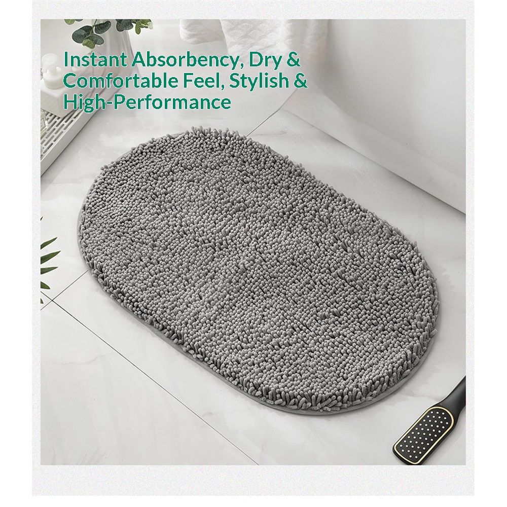 Bath Mat |Boho Bathroom Rug | Also Perfect for Kids Rooms, Nurseries, Bedside, dorms, Half Baths and Powder Rooms | Machine Washable, dark gray โ image 2