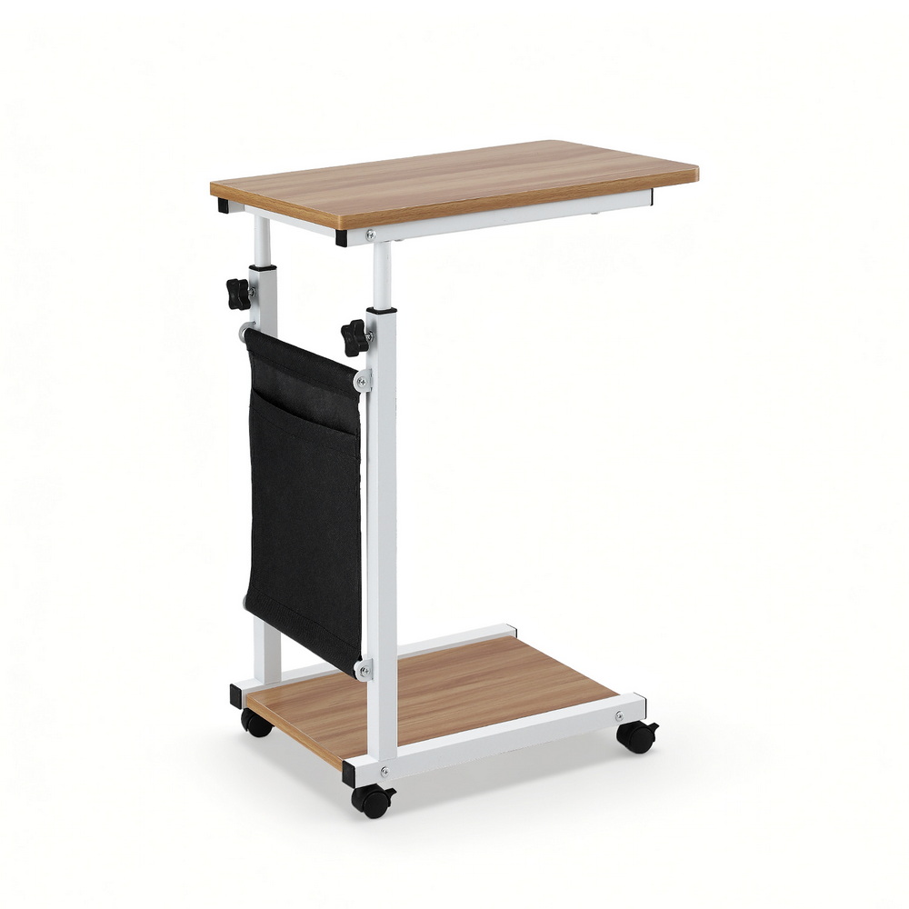 Artiss Laptop Desk Height Adjustable Mobile Workstation Computer Desks 48CM Oak โ image 3