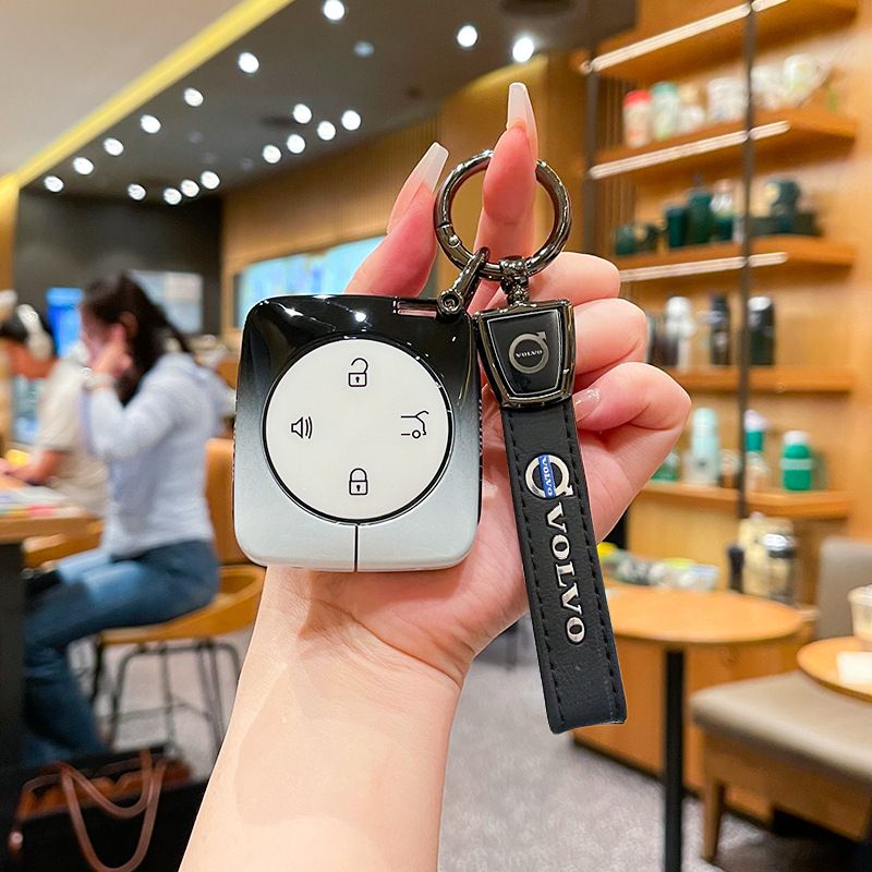 Fragrant Car Island Volvo Key Case Metal Shell Standard Option d: gradient black & white single case โ image 4