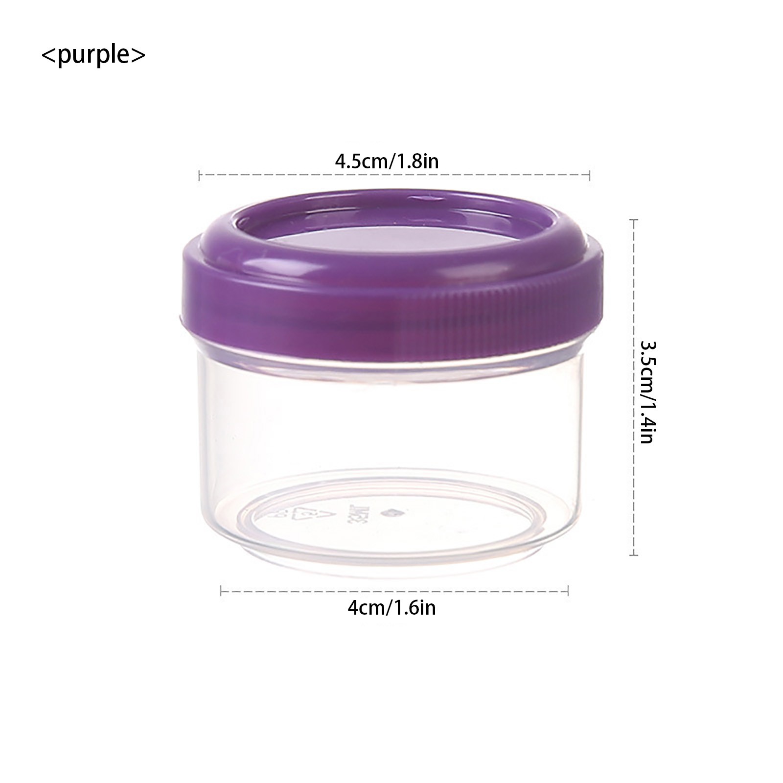 4 Pieces Plastic Jars With Lids, Small Plastic Storage Jars With Screw On Lids, Mini Wide-Mouth Refillable Storage Containers, Empty, Purple — image 2