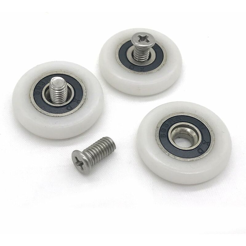Set of 8 Replacement Shower Door Rollers Wheels 23mm Diameter — image 4